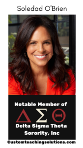 Picture of Soledad Obrien who is a member of Delta Sigma Theta Sorority, Inc