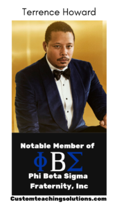 Picture of Terrence Howard who is a member of Phi Beta Sigma Fraternity, Inc