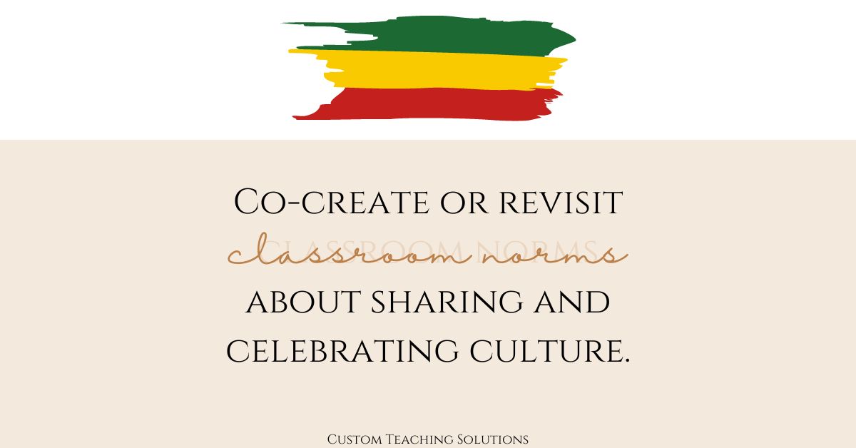 co-create norms for discussion - Black History